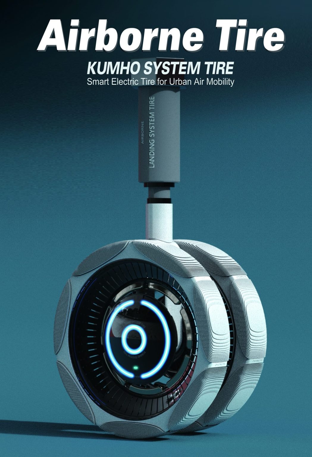 Kumho wins a 2022 Red Dot Design Award for its innovative Urban Air Mobility Tyre